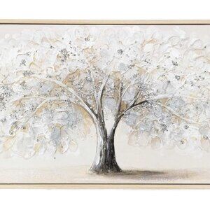 Abstract Textured Tree Art Canvas